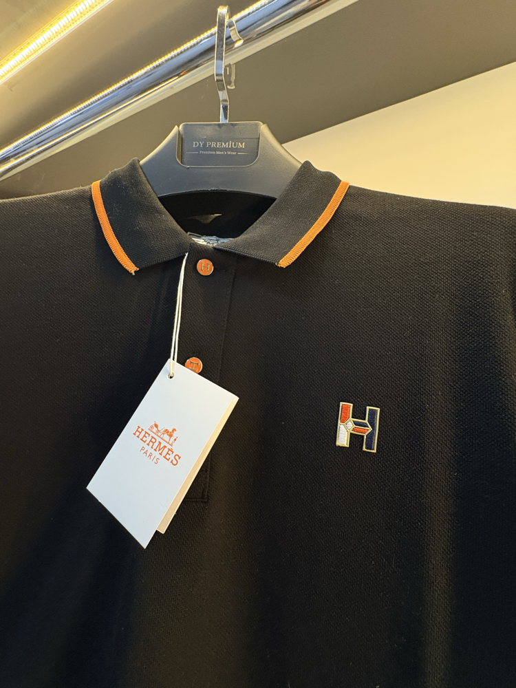 Hermes Premium Siyah Polo Yaka