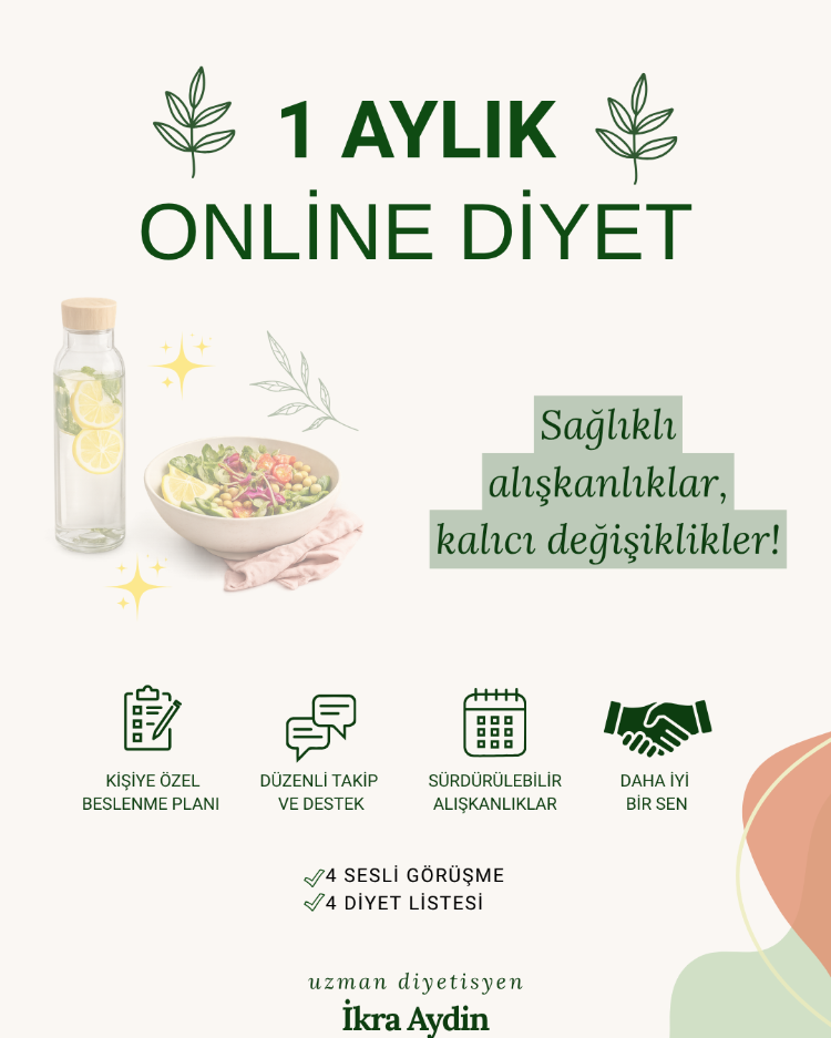 1 AYLIK ONLİNE DİYET (4 LİSTE)