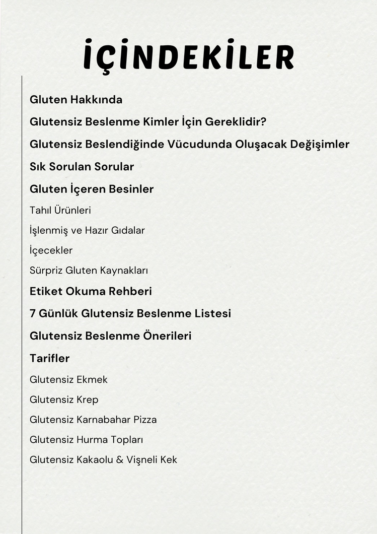 Glutensiz Beslenme Rehberi