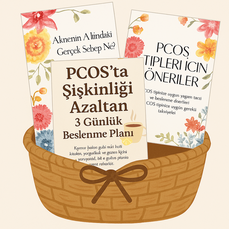 3'LÜ SET ( 3 GÜNLÜK DİYET PLANI + PKOS TİPİNİ ÖĞREN + PKOS SİVİLCELERİNİZİN NEDENİ )