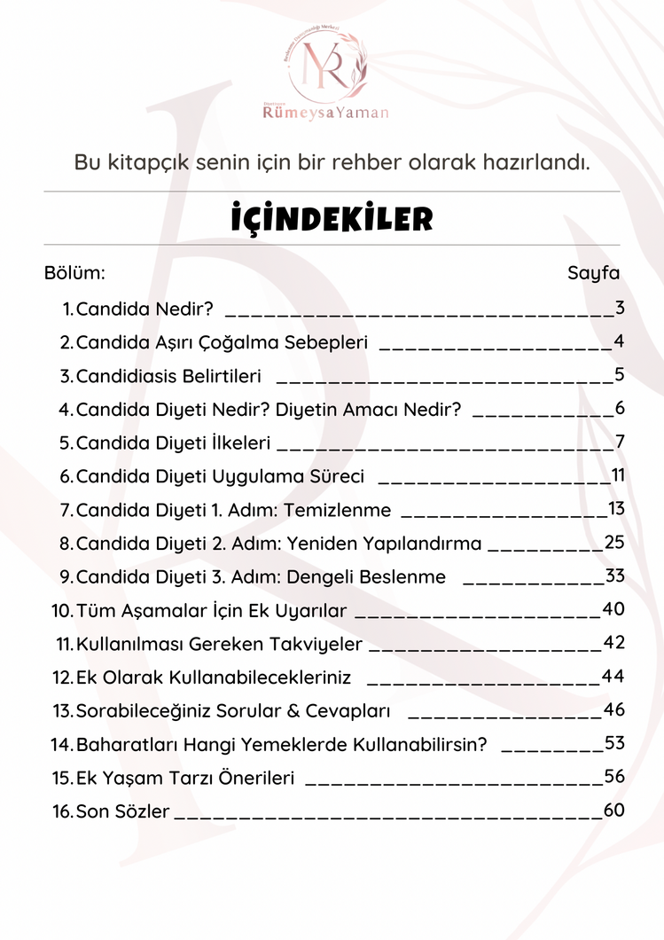 Candida Diyeti e-kitapçık