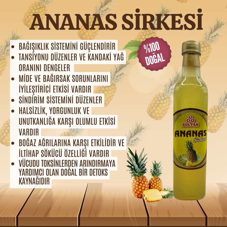 Ananas Sirkesi %100 Doğal