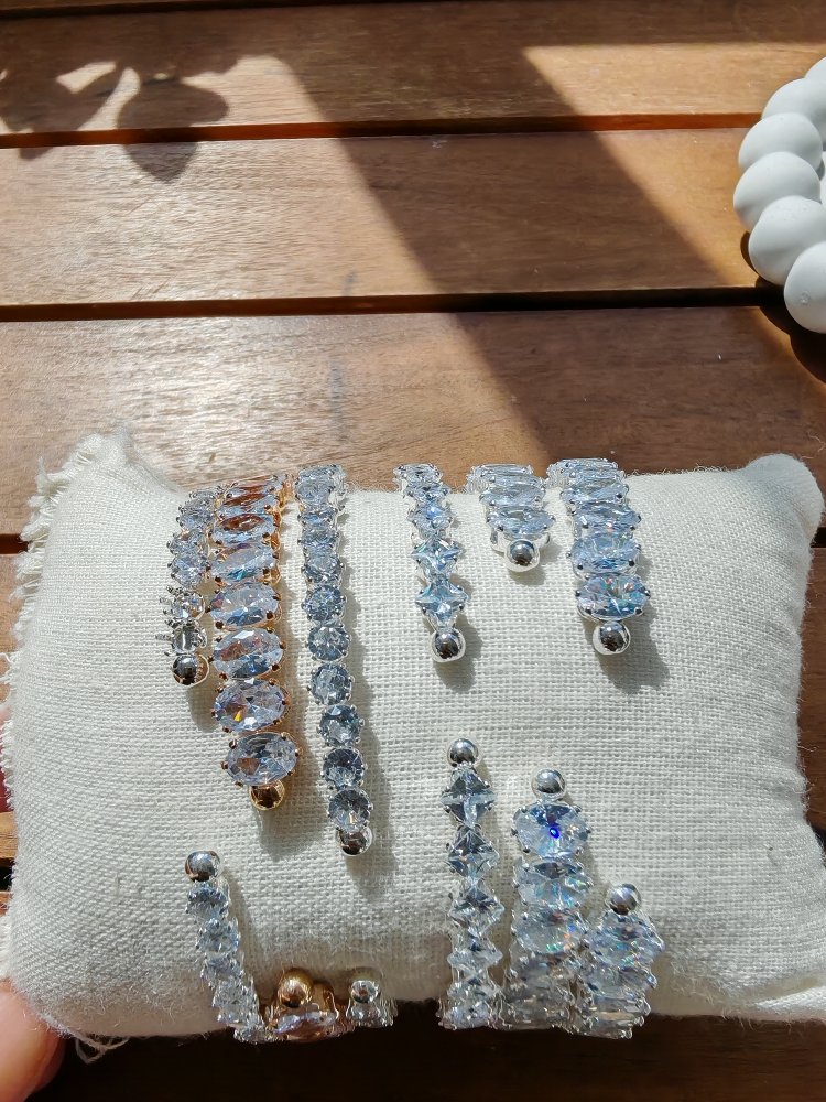 Zirkon parlak taş bileklik