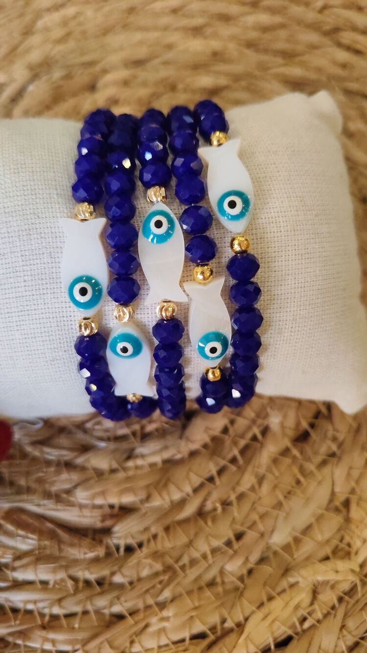 Balıklı Mavi Bileklik