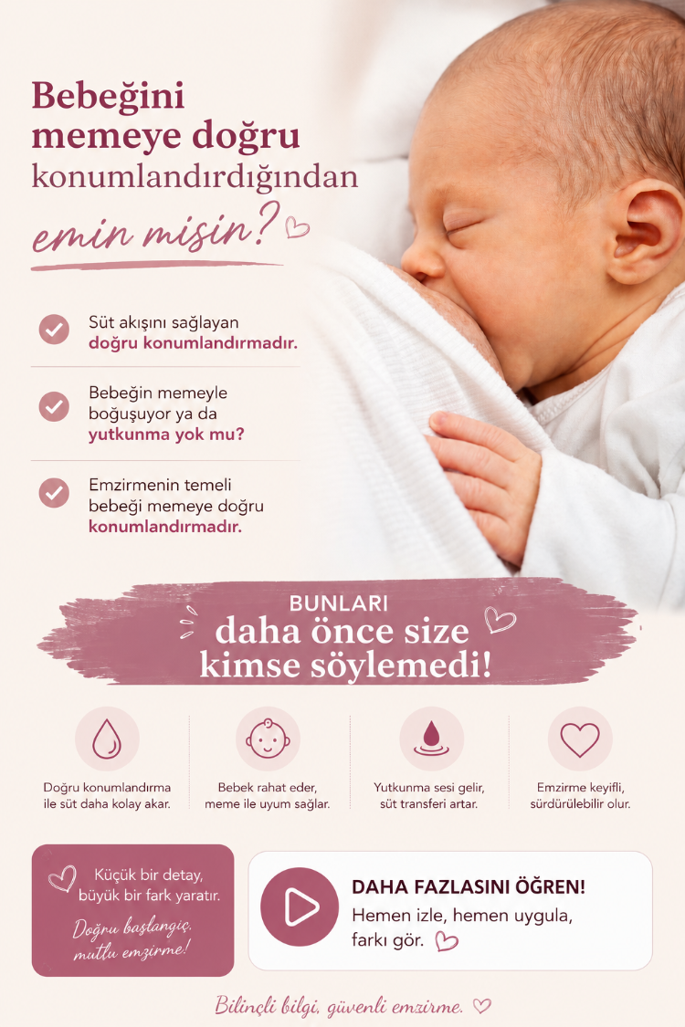 Bebeğin Memeye Doğru Konumlandırılması 