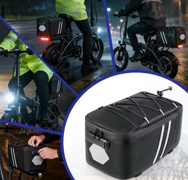 Bisiklet Scooter SUYA Dayanıklı Şifre Kilitli Arka Bagaj Çantası