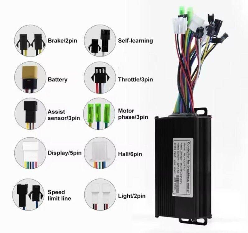 36V 48V 60V 22Amper Beyin KONTROLCÜ 500Watt 750Watt Elektrikli Bisiklet