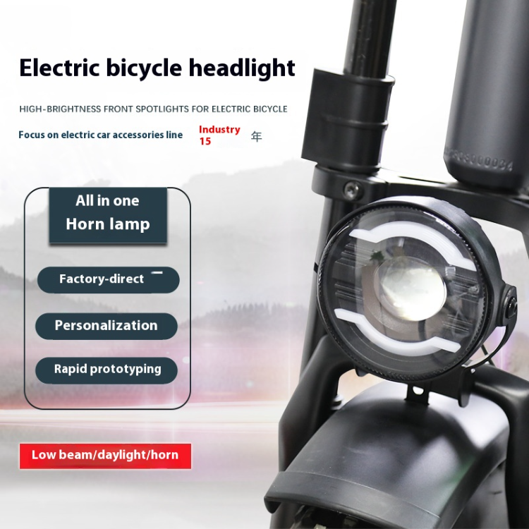 Elektrikli Bisiklet YUVARLAK ŞERİT ÖN FAR LED E-Bike Aydınlatma