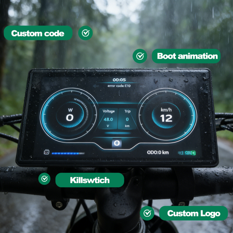 Elektrikli Bisiklet BLUETOOTH EKRAN E-Bike RKS KUBA APE RYDER X8 Car BT Ekran Yansıtma