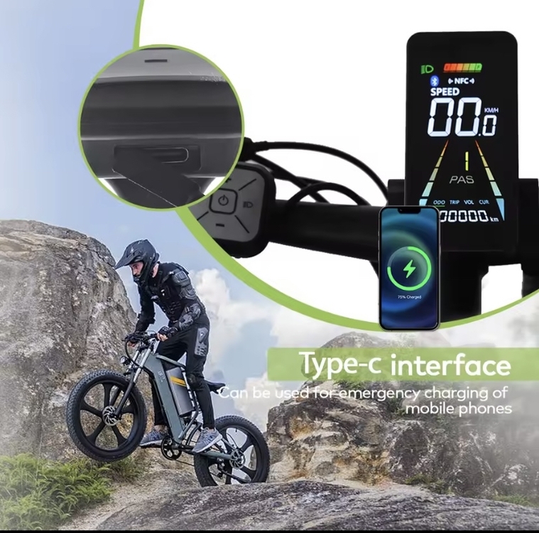 Elektrikli Bisiklet NFC EKRAN E-Bike RKS KUBA APE RYDER F4