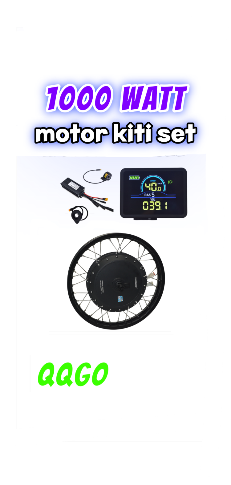 E Bike 1000Watt MOTOR Kiti SET E Bike Motor Kiti Beyin Ekran Motor Seti Elektrikli Bisiklet