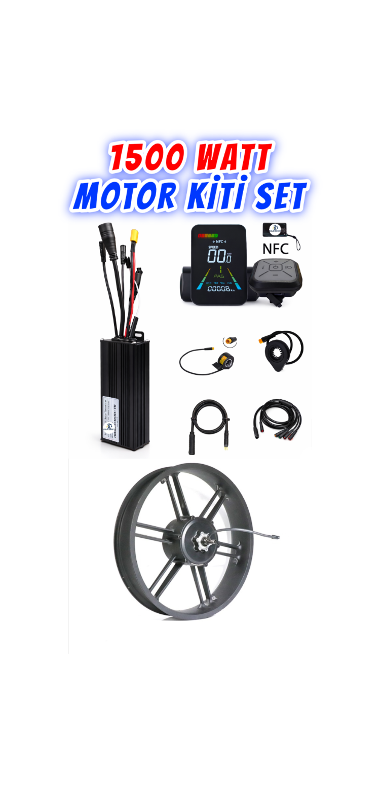 E Bike 1000Watt 1500Watt MOTOR Kiti SET E-Bike Beyin Ekran Motor Seti Elektrikli Bisiklet