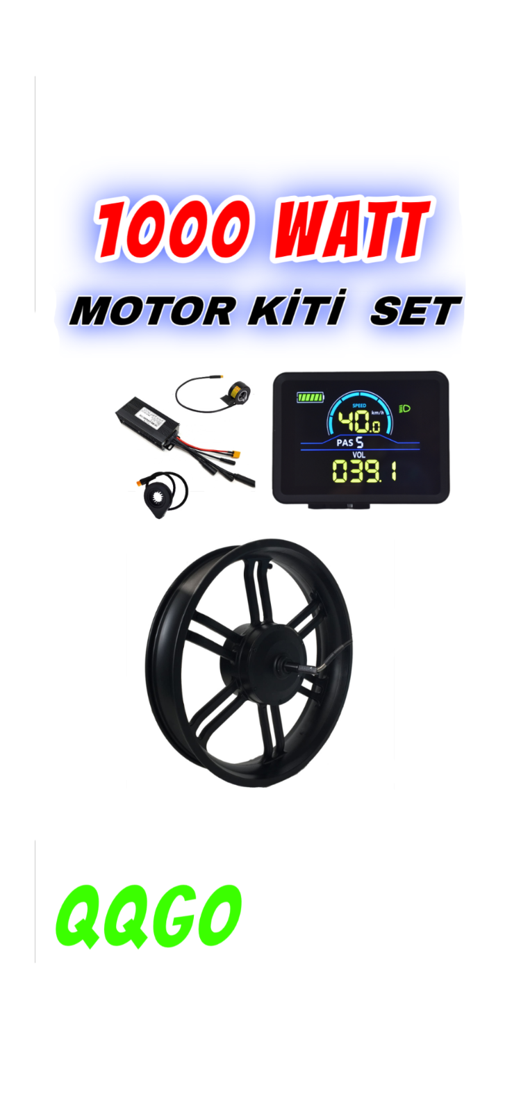 E Bike 1000Watt MOTOR Kiti SET E Bike Motor Kiti Beyin Ekran Motor Seti Elektrikli Bisiklet
