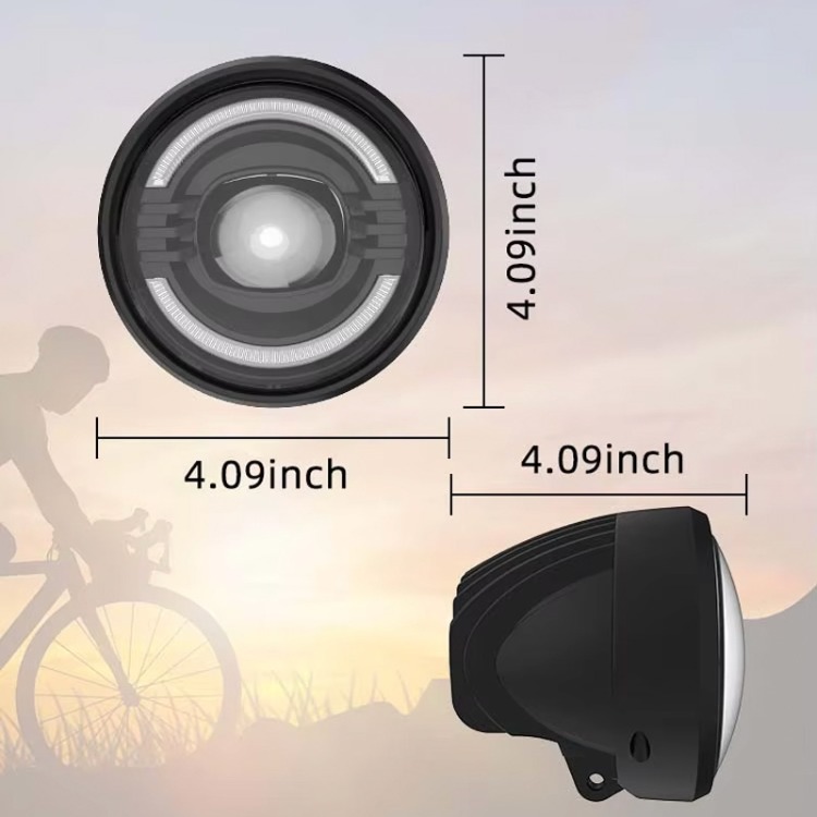 Elektrikli Bisiklet YUVARLAK ŞERİT ÖN FAR LED E-Bike Aydınlatma