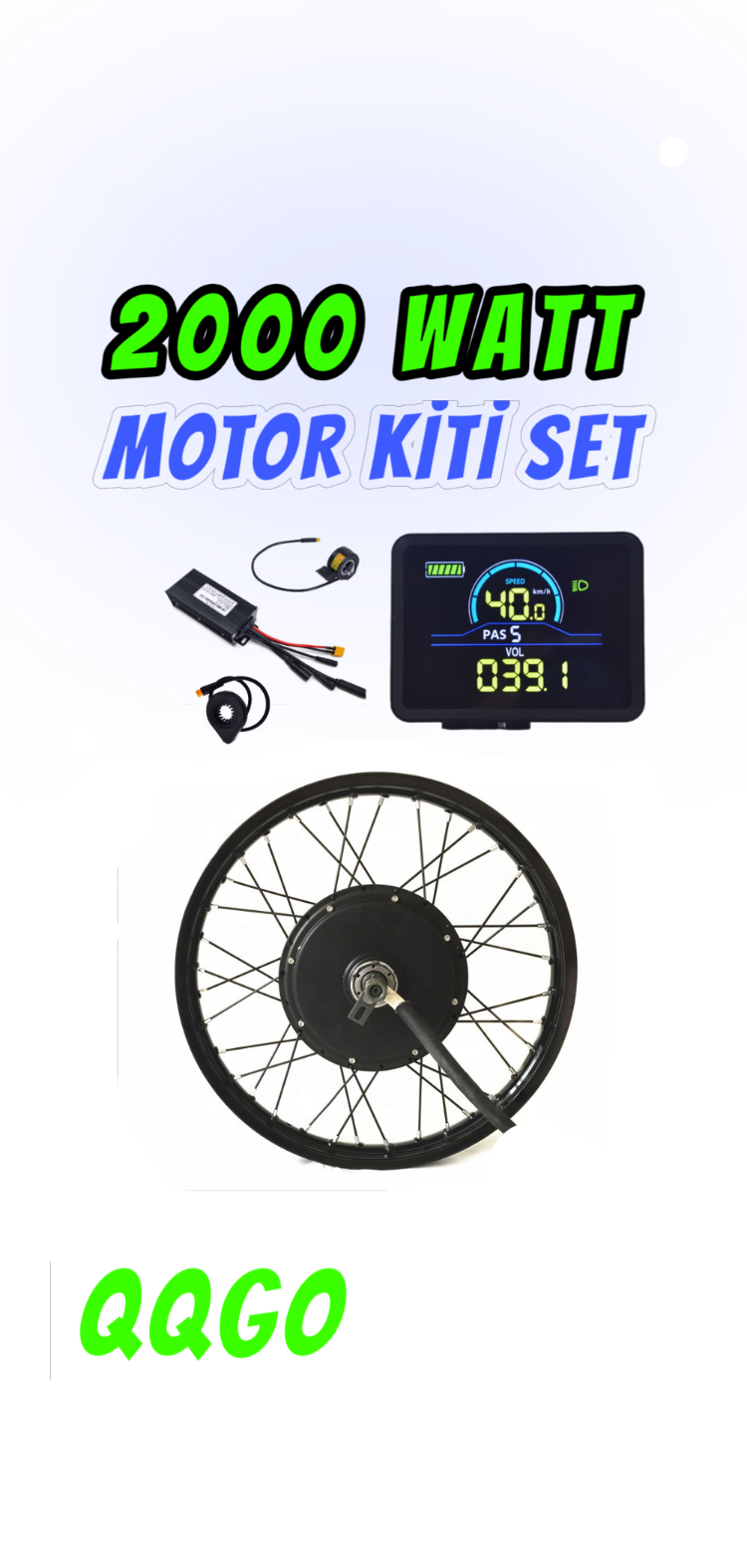 E Bike 2000Watt MOTOR Kiti SET E Bike Motor Kiti Beyin Ekran Motor Seti Elektrikli Bisiklet
