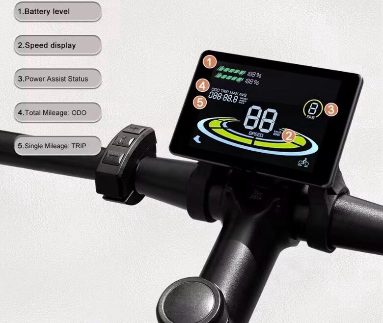 Elektrikli Bisiklet EKRAN Gösterge E-Bike RKS KUBA APE RYDER H1