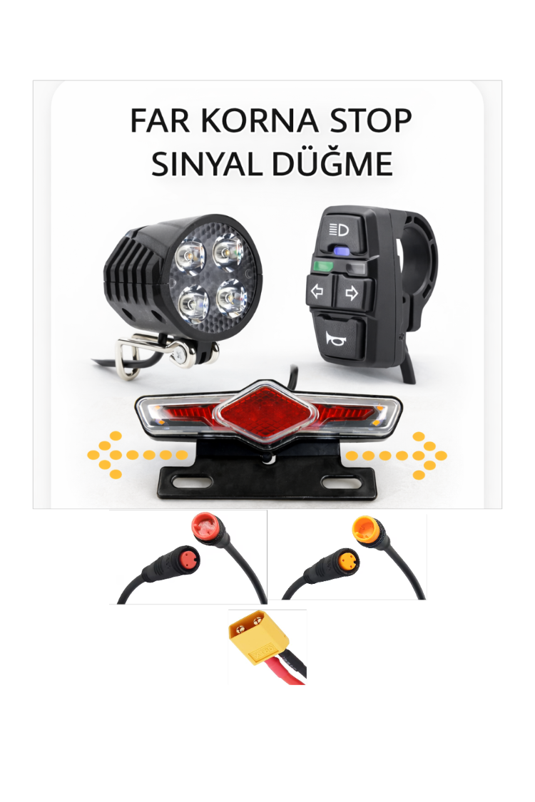 Elektrikli Bisiklet Scooter Mini FAR KORNA STOP Sinyal Düğme Seti E Bike 24V-60V