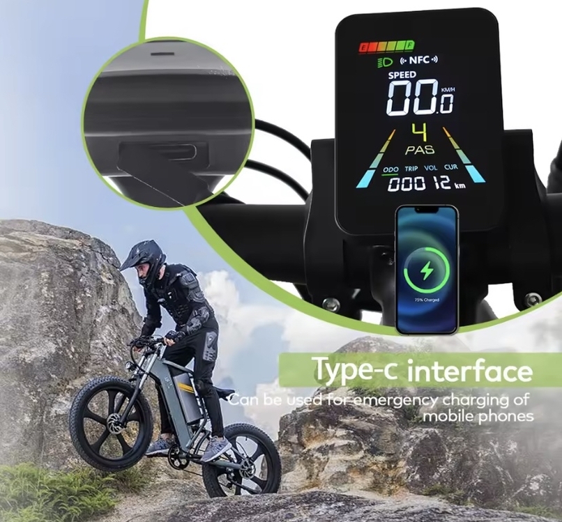 Elektrikli Bisiklet NFC EKRAN E-Bike RKS KUBA APE RYDER F3