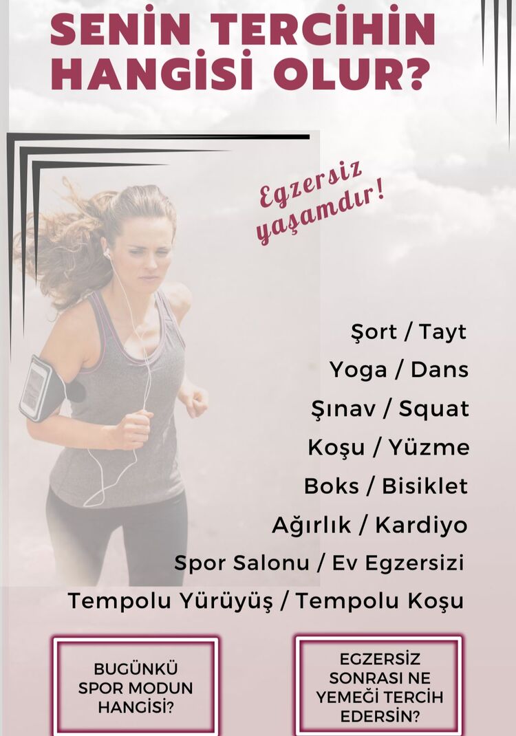 spor salonu story şablonu