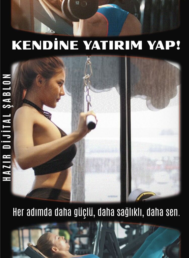 spor salonu reels şablonu