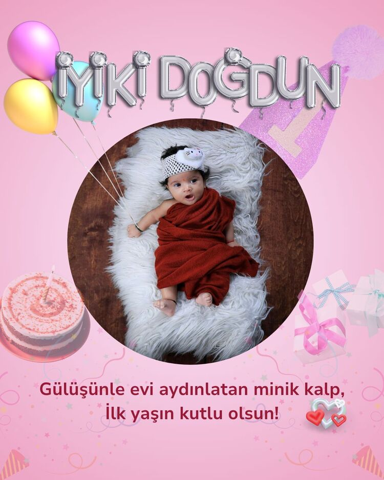 Özelleştirilebilir doğum günü kartları