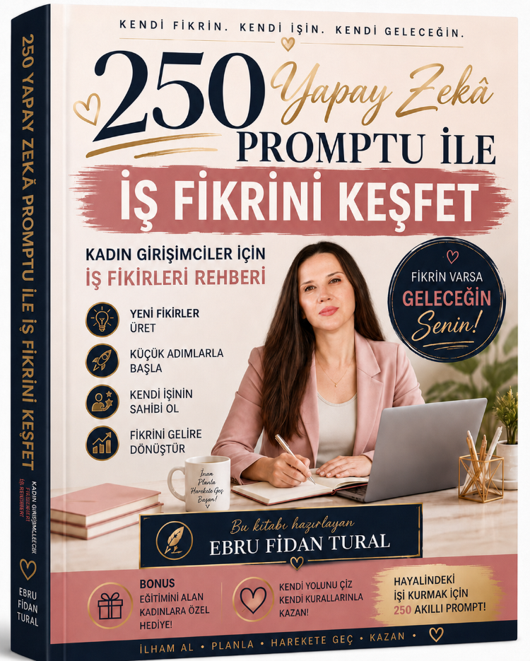 250 Yapay Zekâ Promptuyla İş Fikrini Keşfet | Kadın Girişimciler İçin Dijital Rehber