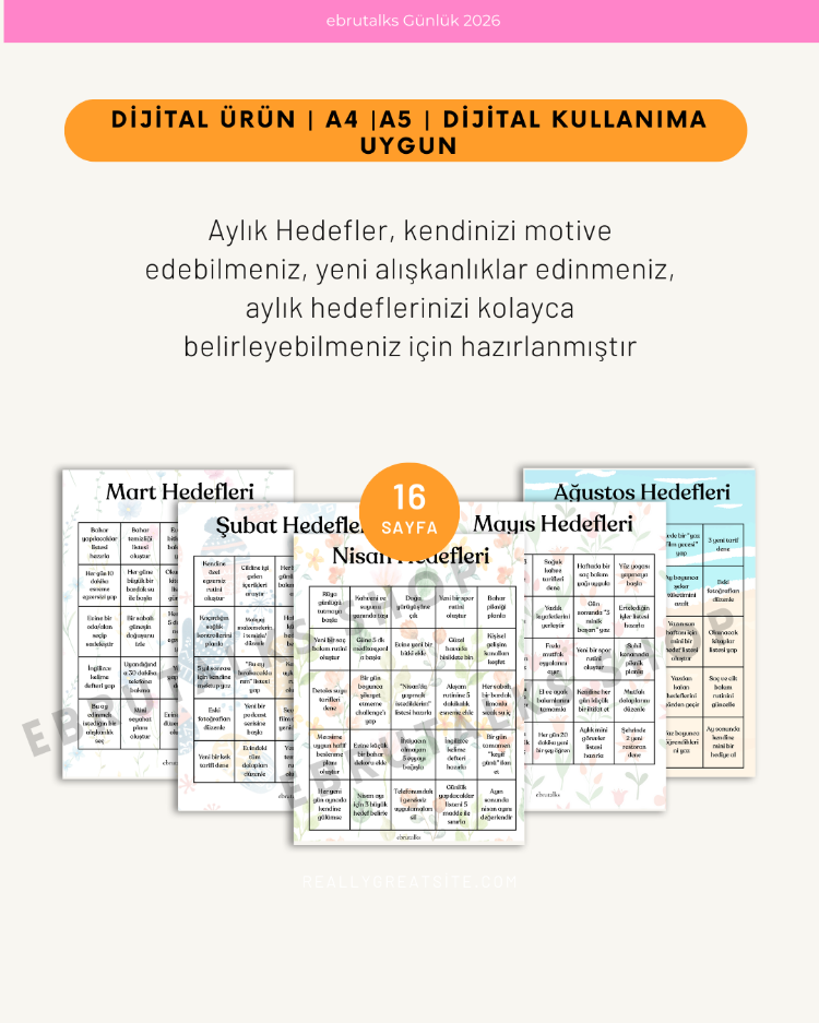 12 Aylık Hedefler ve Mevsime Özel Yapılacaklar Listeleri