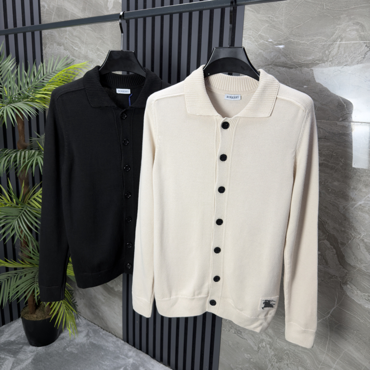 Burberry Düğmeli Premium Triko Hırka (siyah)