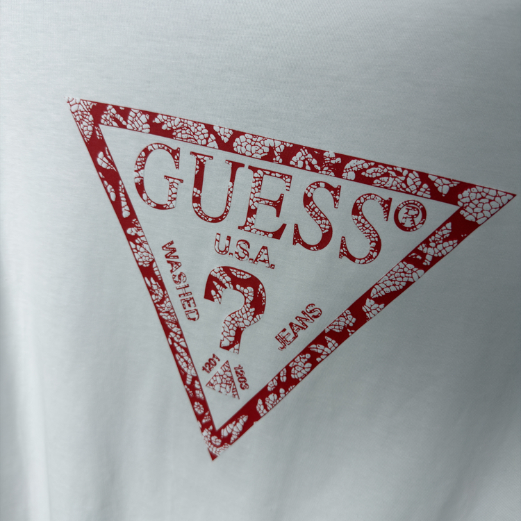 Guess Pamuklu Tshirt (beyaz)