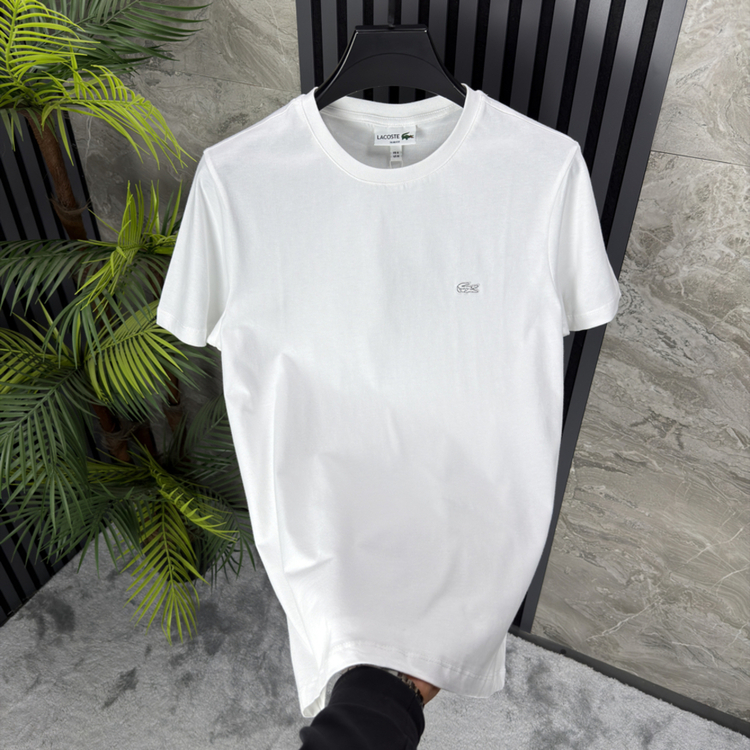 Lacoste Basic Tona Ton Pamuklu Tshirt (beyaz)