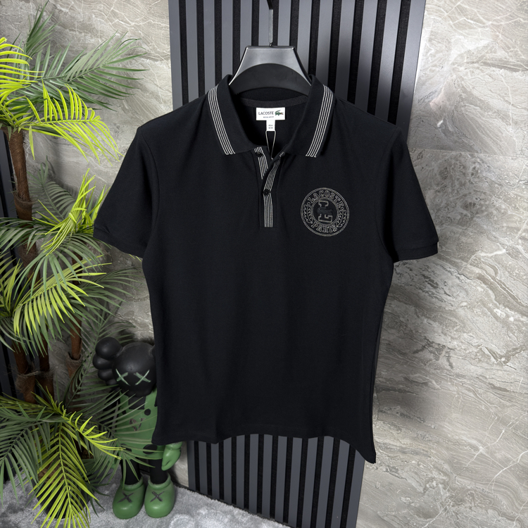 Lacoste Pike Kumaş Polo Yaka (siyah)
