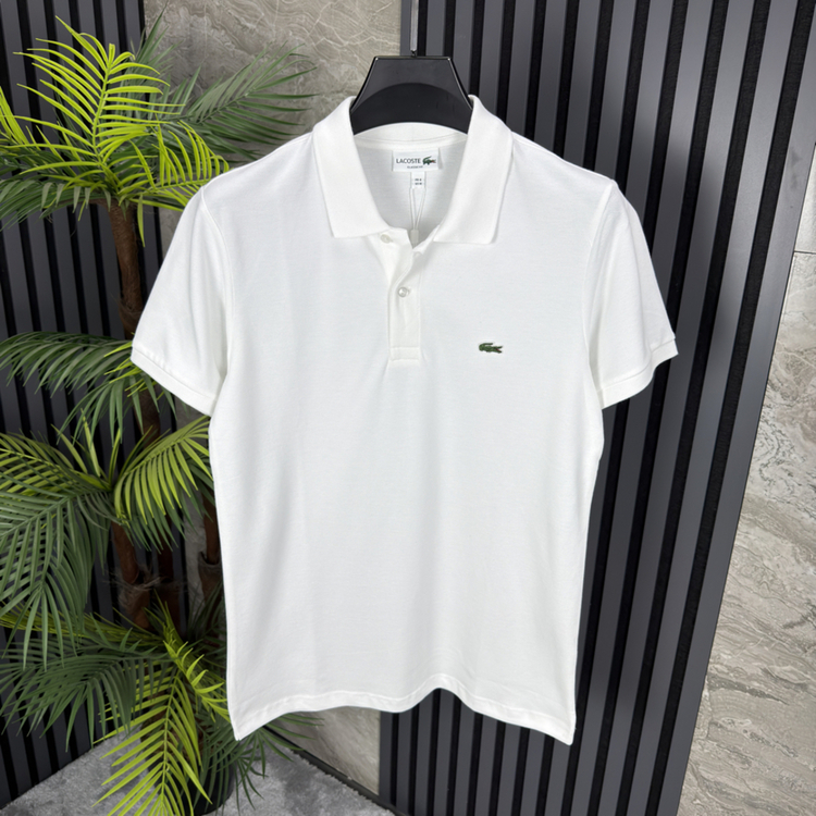 Lacoste Basic Pike Kumaş Polo Yaka (beyaz) 