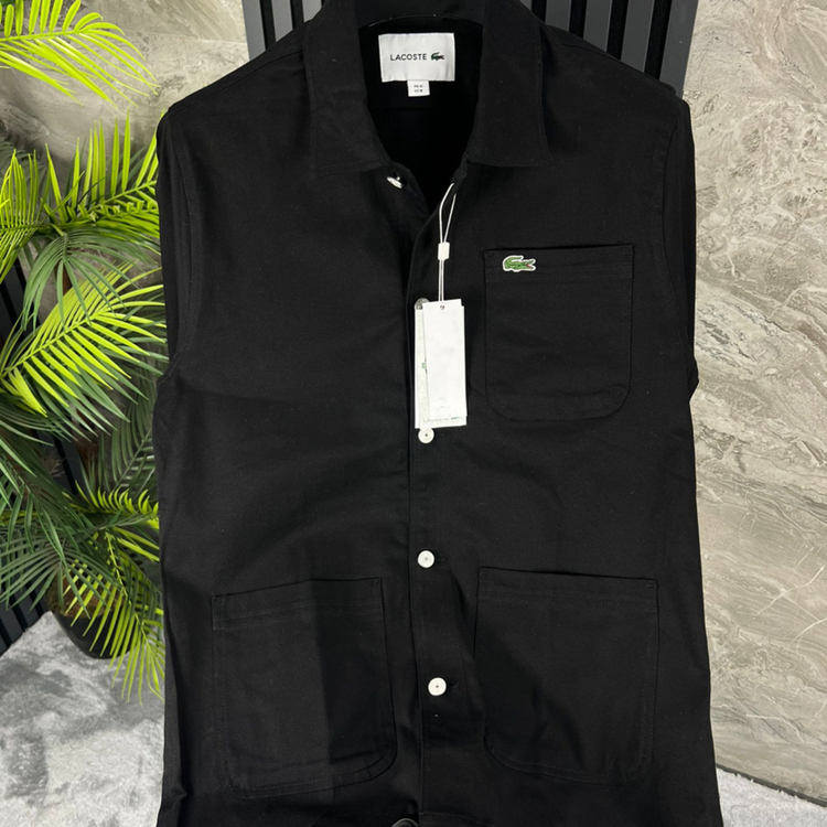 Lacoste Gabbardin Gömlek (Siyah)