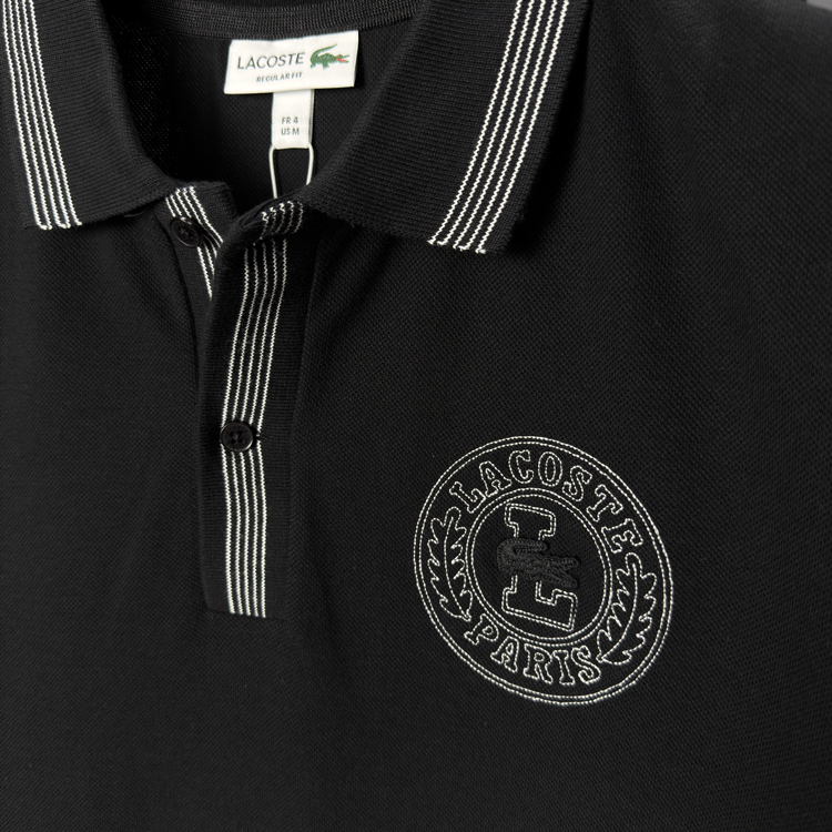 Lacoste Pike Kumaş Polo Yaka (siyah)