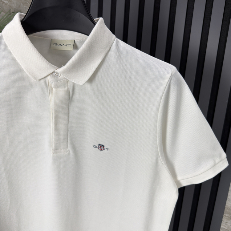 Gant Pike Kumaş Polo Yaka (beyaz)