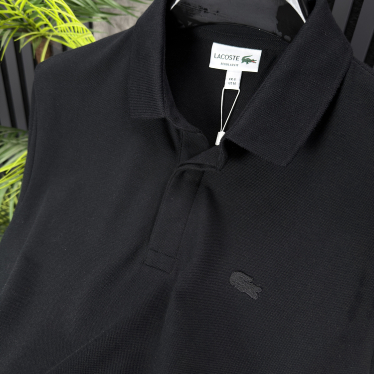 Lacoste Basic Paris Pike Kumaş Polo Yaka (siyah)