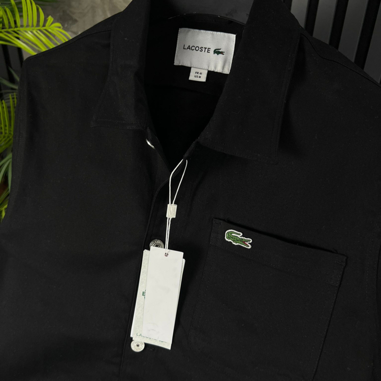 Lacoste Gabbardin Gömlek (Siyah)