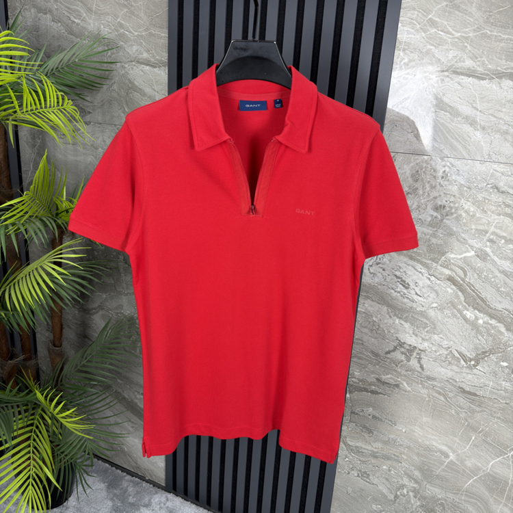 Gant Pike Kumaş Polo Yaka (kırmızı)