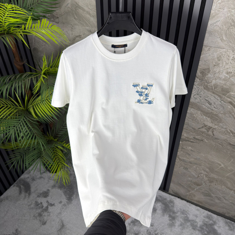 Louis Vuitton Pamuklu Tshirt (Beyaz)