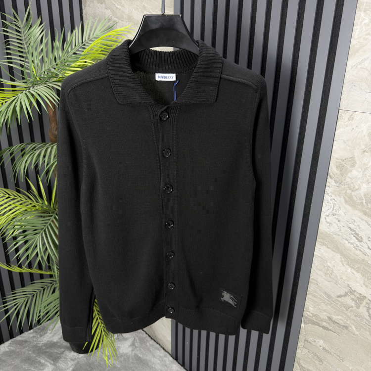 Burberry Düğmeli Premium Triko Hırka (siyah)