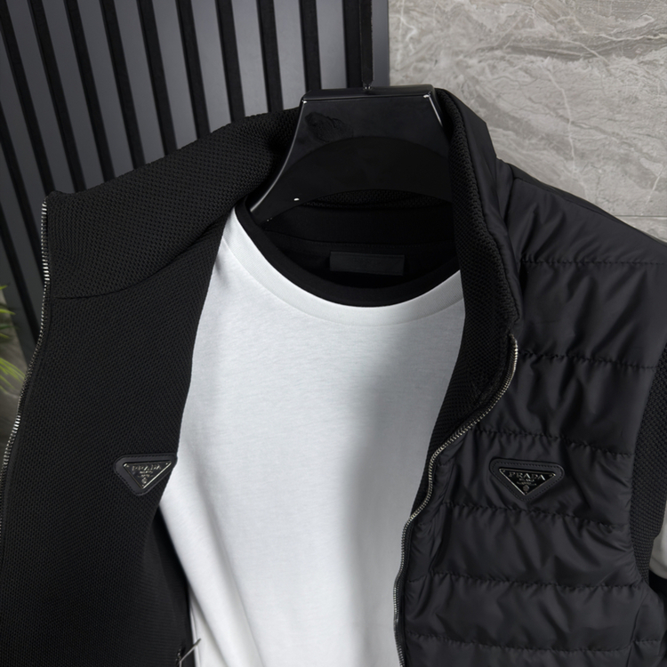 Prada Çift Taraflı Premium Yelek (siyah)