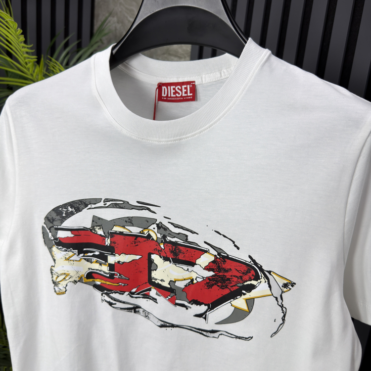 Diesel Pamuklu Tshirt (beyaz)