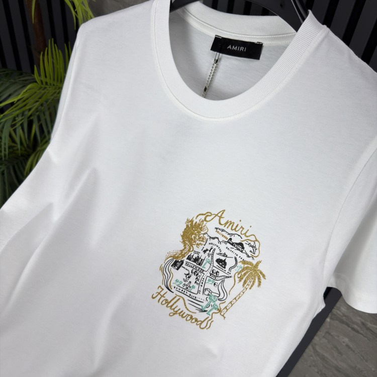 Amiri Pamuklu Tshirt (beyaz) 