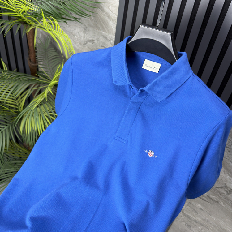 Gant Pike Kumaş Polo Yaka (mavi)