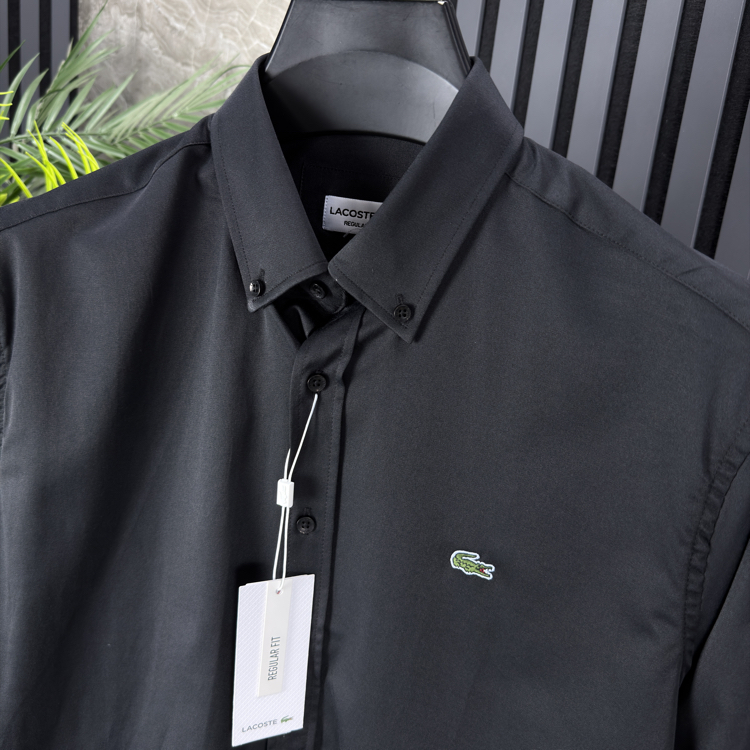 Lacoste Reguler Fit Cotton Gömlek (siyah)