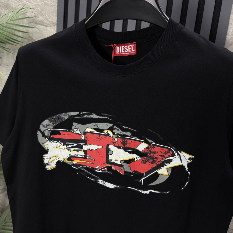 Diesel Pamuklu Tshirt (siyah)