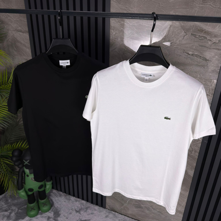 Lacoste Pamuklu Basic Tshirt (siyah)