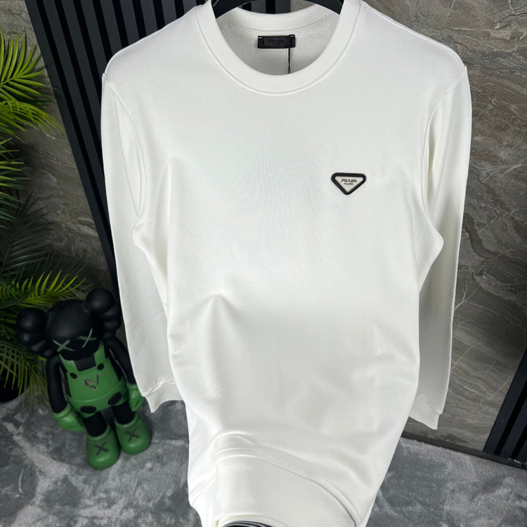 Prada Pamuklu Sweatshirt (Beyaz)
