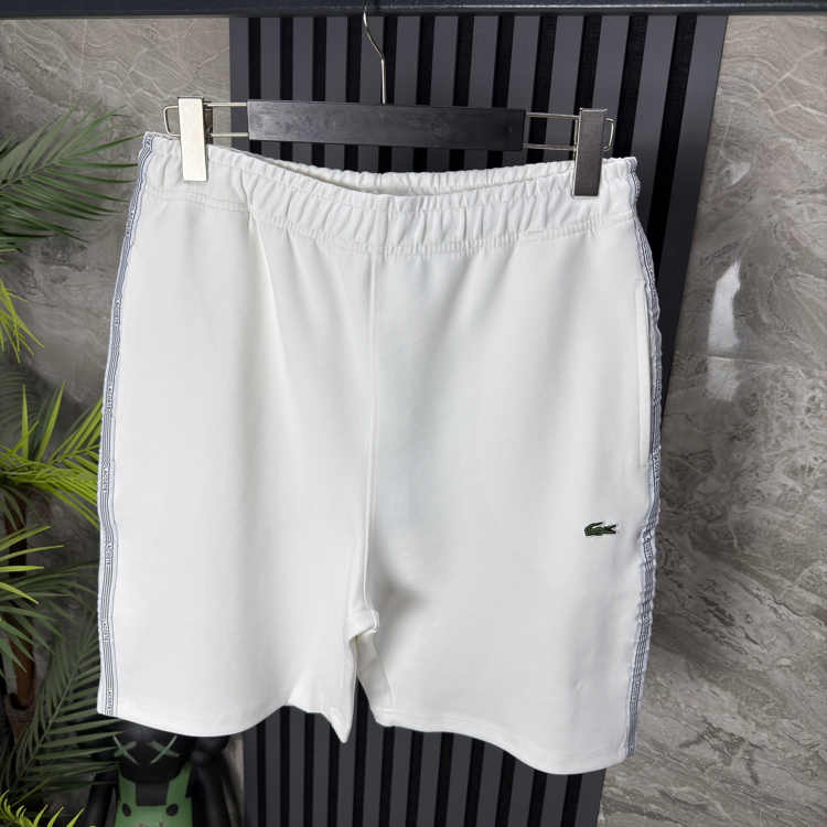Lacoste Pike Kumaş Şeritli Günlük Şort (beyaz)