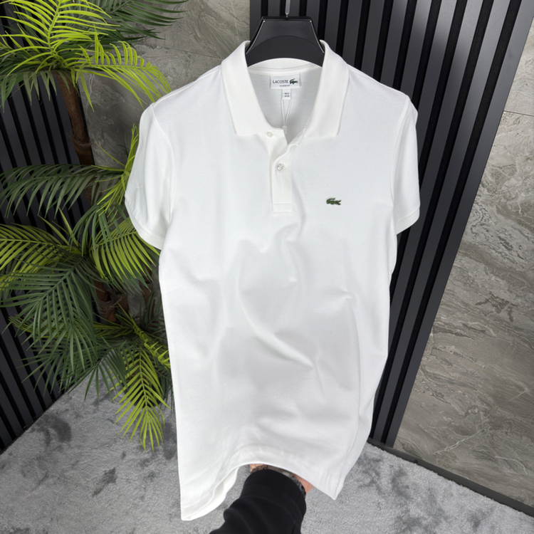 Lacoste Basic Pike Kumaş Polo Yaka (beyaz) 